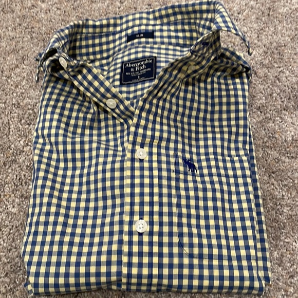 Abercrombie & Fitch Mens Small button down long sleeve shirt slim fit - Picture 1 of 6